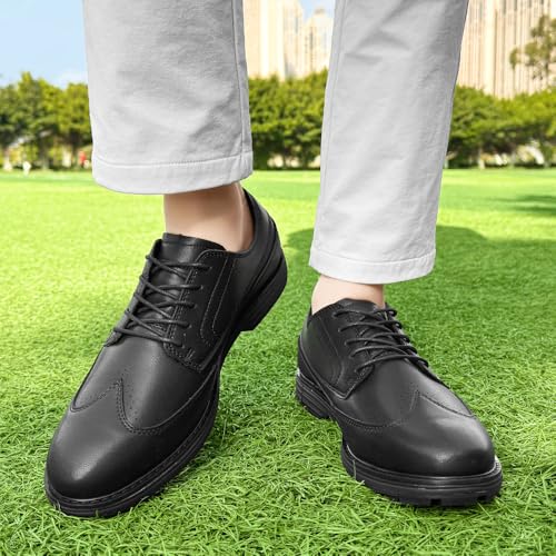 Image of Golf Shoes Men Spikes Classic Golf Footwears Male Walking Sneakers for Golfers Size 7-14