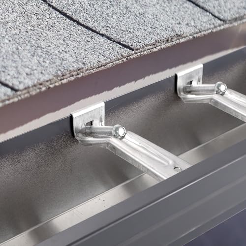 5\" 10 Pack Gutter Hangers, Heavy Duty Hidden Rain Gutter Brackets Fastener with Pre-Inserted Screw, Aluminum Gutter Brackets for Repairing Sagging Rain Gutters - Thumbnail 4