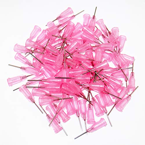 100Pcs-1/2 inch/13mm (Blunt Tip/Pointe émoussée) Aiguilles pour seringue.Aiguilles à injection en acier inoxydable.Aiguille Luer Lock. (20Ga) Cover