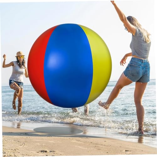 Pelota inflable gigante multicolor de 100 cm ideal para fiestas de playa