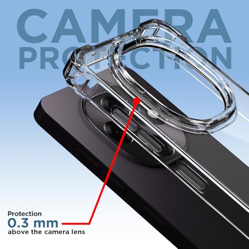 Image of Outlouders Back Cover for Oppo F31 Pro 5G Clear Transparent PC + TPU Bumper Case with Raised Edges for Shockproof Protection (Transparent)