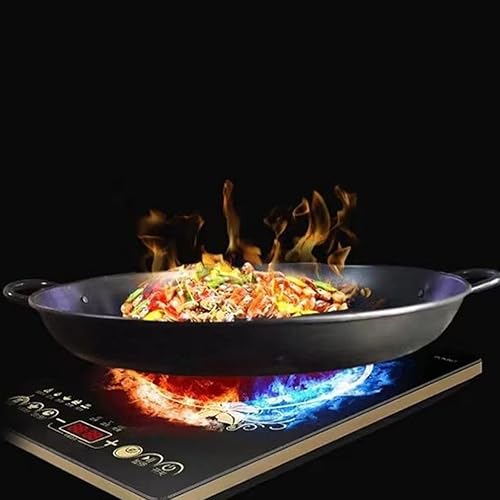 Miniatura 7 de Yardwe Sartén cóncava para tortillas y tacos mexicanos de acero inoxidable antiadherente, sartén para huevos, sartén para hamburguesas fritas para