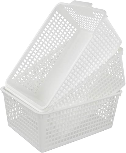 Miniatura 6 de Paquete de 3 cubos organizadores de plástico, cestas de almacenamiento grandes