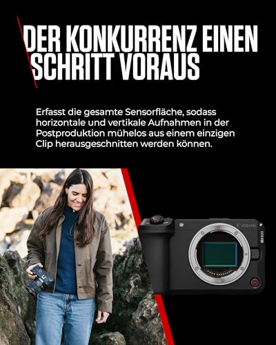 Canon EOS R6 V Spiegellose Vollformatkamera Kompakt | 7K RAW Video, Bildstabilisator & Open Gate Recording | Vlogger-Kamera für Content Creation, Reisen | Kompatibel mit RF-Objektiven