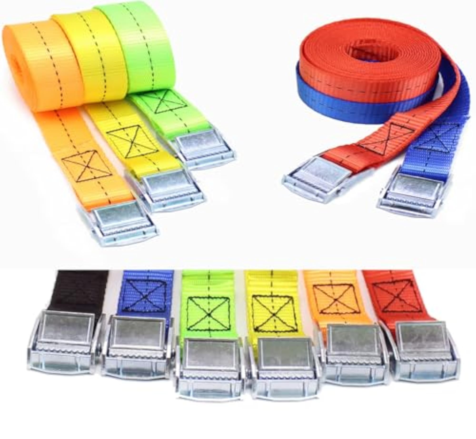 MR Ratchet Tie Down Straps with 25mm 2 Mtr. Cam Buckle