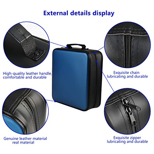 CD Case, DVD Case 320 Capacity DVD Storage CD Wallets DVD Organizer Flexible Plastic Protective DVD Storage (Blue)