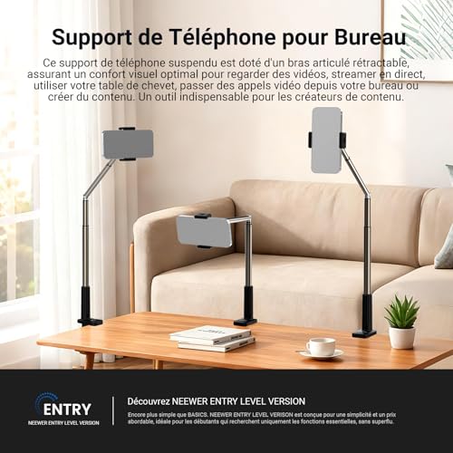 Support de téléphone compatible iPhone et Android Neewer X6 antifatigue - 2