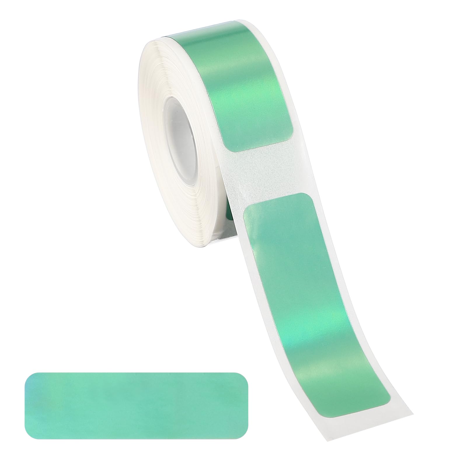 PATIKIL Holographic Thermal Label Stickers, 12x40mm Holographic Thermal Label Self Adhesive Print Paper Refill 160 Tape/Roll for Name Tag Barcode Address, Green โ image 1