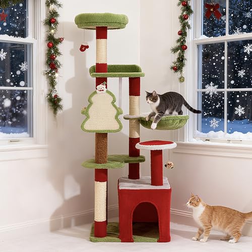 Torre para gatos COSIEST de 55 pulgadas interior miniatura 2