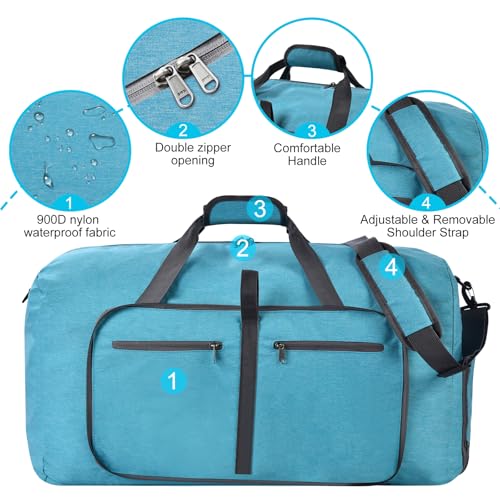 Image of Felipe Varela Foldable Duffle Bag for Travel Weekend Overnight Gym Camping