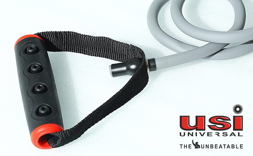 Image of USI Universal Resistance Tube /Expander Fixed, Latex Fitness Resistance Tube with Door Anchor, Handles, Resistance Bands for Workout for Men & Women, Size: 1x127cm(50 inch). (RP) (Medium)