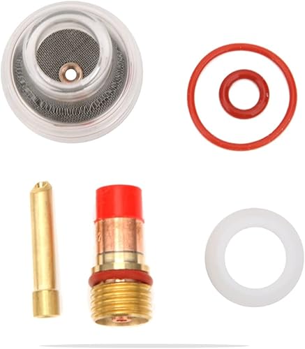 Lente de gas de soldadura Tig, boquilla de soldadura Tig, copa de antorcha de Tig, taza de vidrio Tig para soldadura Tig Juego de boquillas de