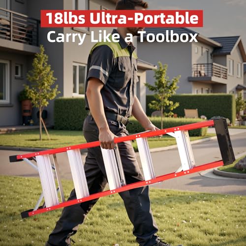 Image of Fiberglass Step Ladder, 500-Pound Load Capacity