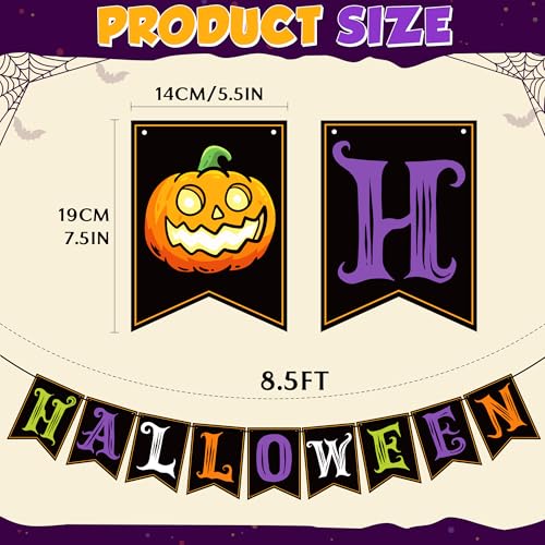 Image of OHOME Halloween Decorations - Happy Halloween Banner | HALLOWEEN Party Decorations for Indoor Outdoor - Trunk or Treat Backdrop Garland for Outside | Hanging Party Favors Supplies for Birthday