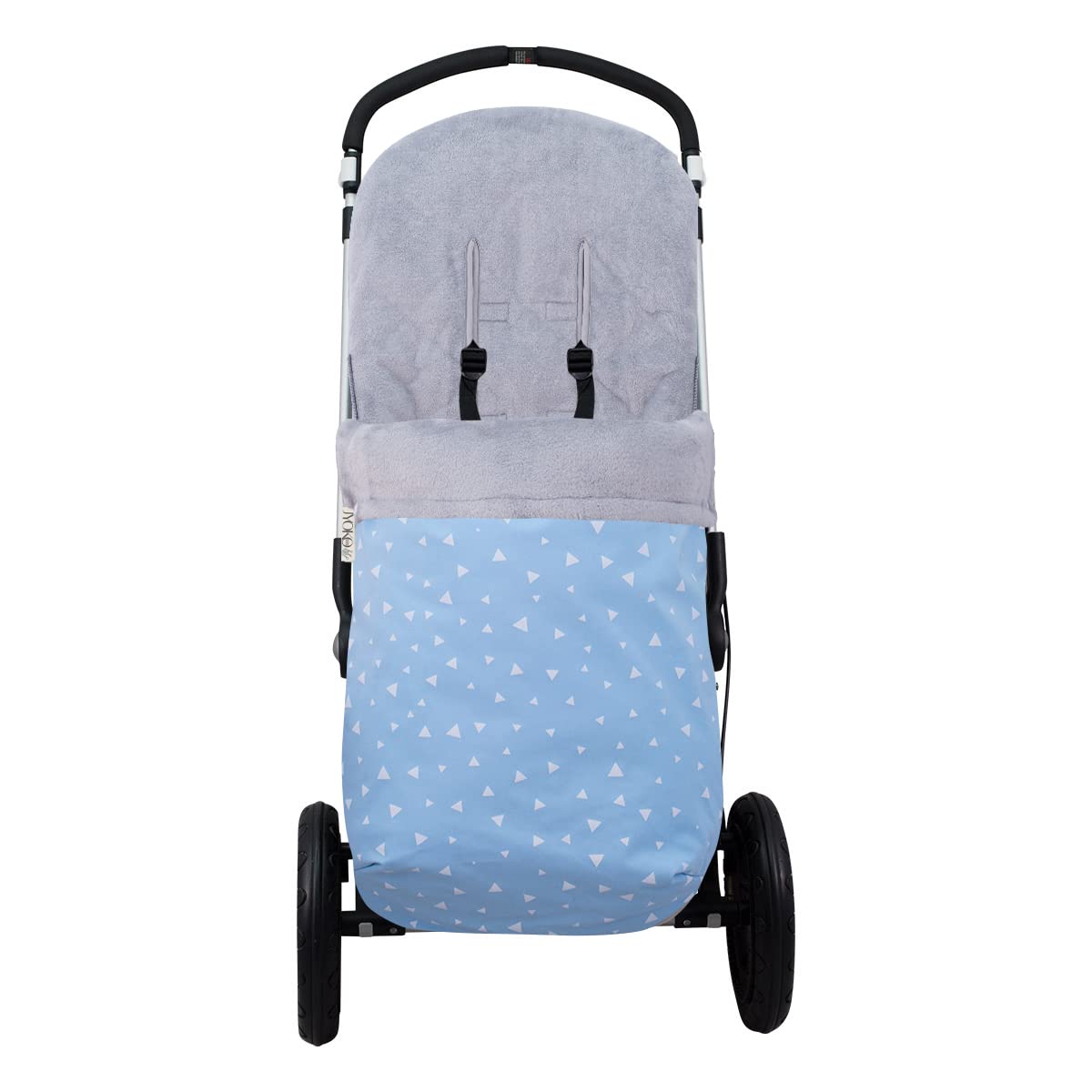 JYOKO Kids Saco Universal para Cochecito, Sacos de Abrigo para Carritos, Saco Invierno Silla Paseo, Saco de Silla de Bebe con Cremallera Desmontable, Capa Regulable (Blue Sparkles, Polar)