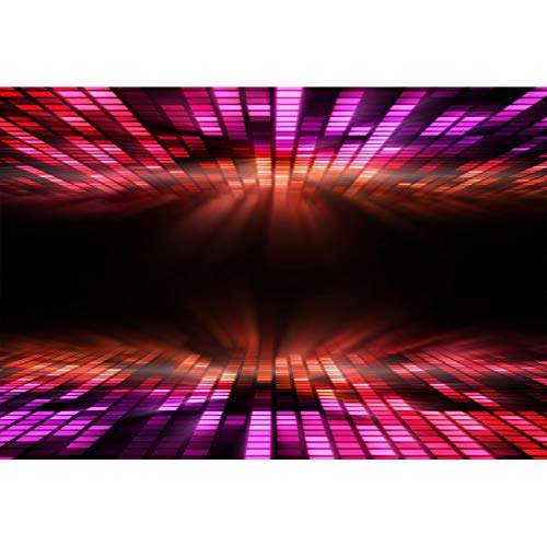 Leyiyi Nightclub Backdrop 5x3ft Photography Backdrop Virtual Halo Colorful Grid Decoration Vocal Concert Party Carnival Backdrop Photo Booth Props