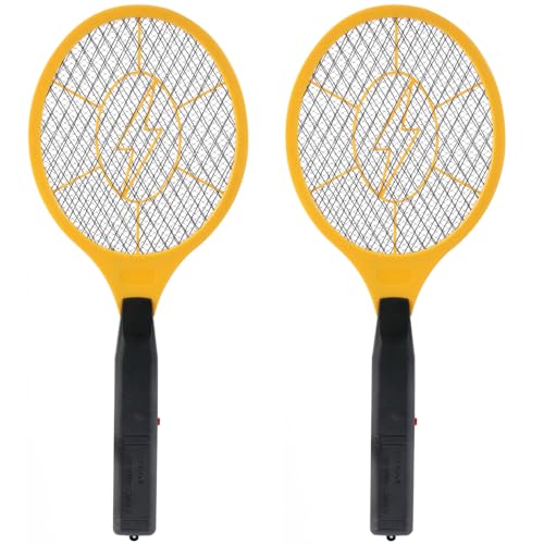 Electric Fly Swatter 2 Pack, Handheld Bug Zapper Racket for Mosquito & Insects, High Voltage Instant Kill, Lightweight Battery Powered Mosquito Zapper for Home, Patio and Camping