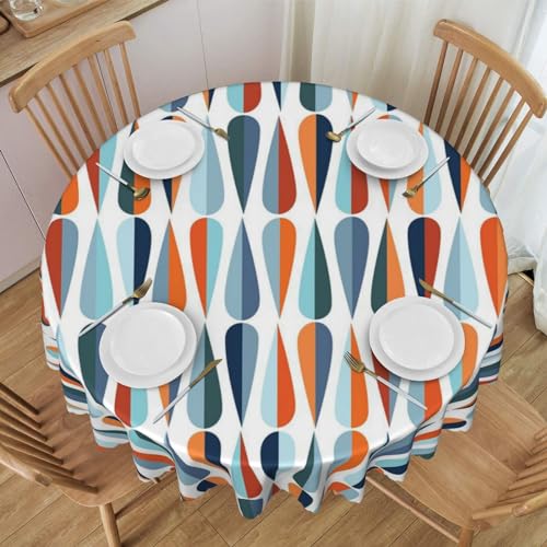 Nappe en polyester moderne du milieu du siècle ronde 150 cm - 2