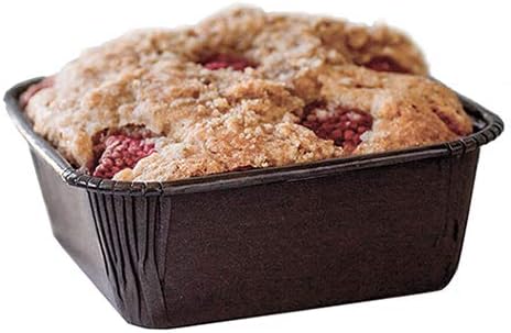 OP80X80X35 Brown Ecos - Molde para hornear cuadrado desechable de 3-18 pulgadas x 3-18 pulgadas inferior x 1-12 pulgadas de alto, paquete de 20