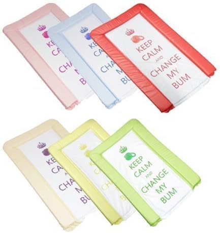 Keep Calm and Change My Bum Soft Padded Large Baby Changing Mat Waterproof Mats (Lemon)