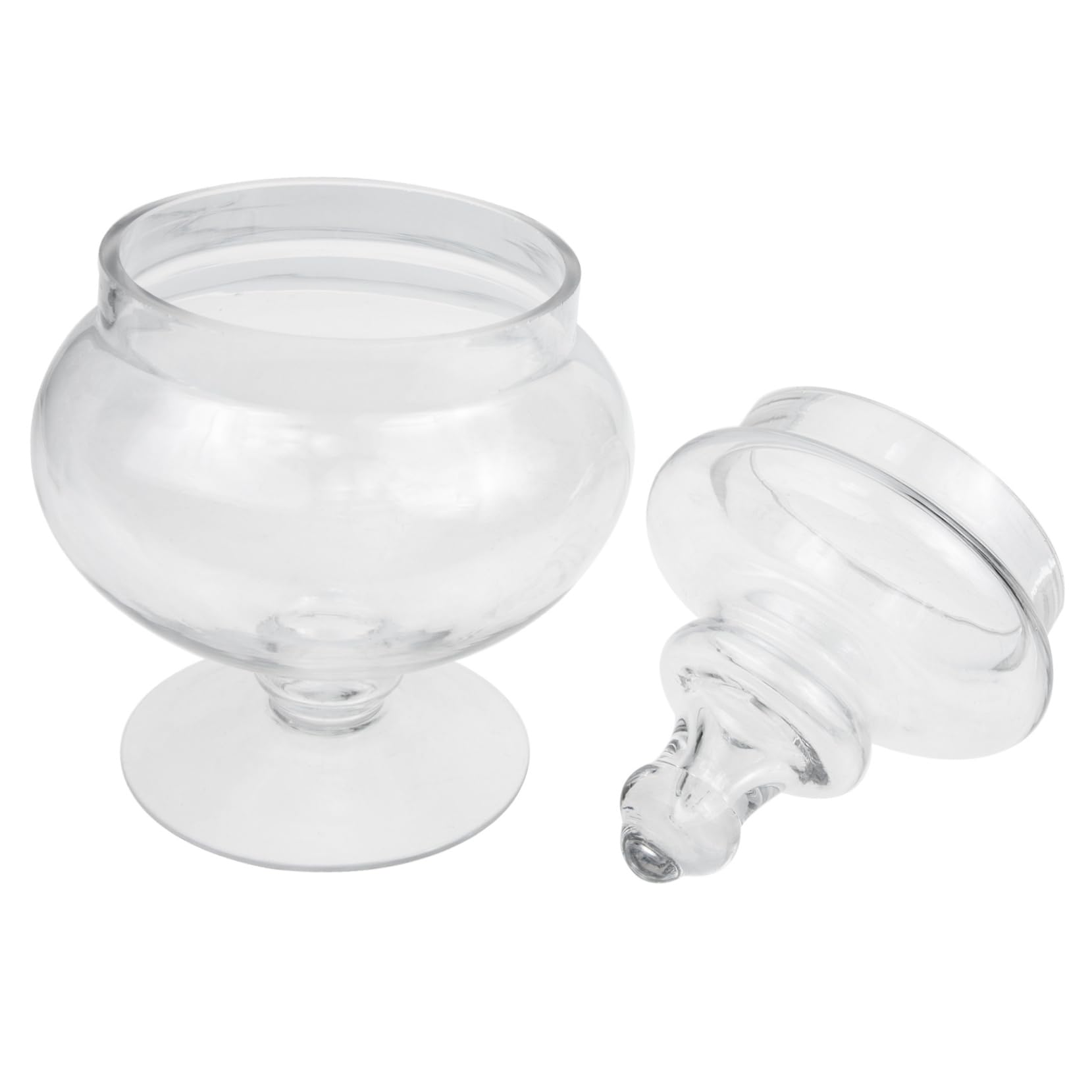 Amosfun Tarro de Vidrio con Cierre Hermético con Tapa para Dulces y Frutos Secos y Diseño Elegante, Adecuado para Tiendas y Restaurantes