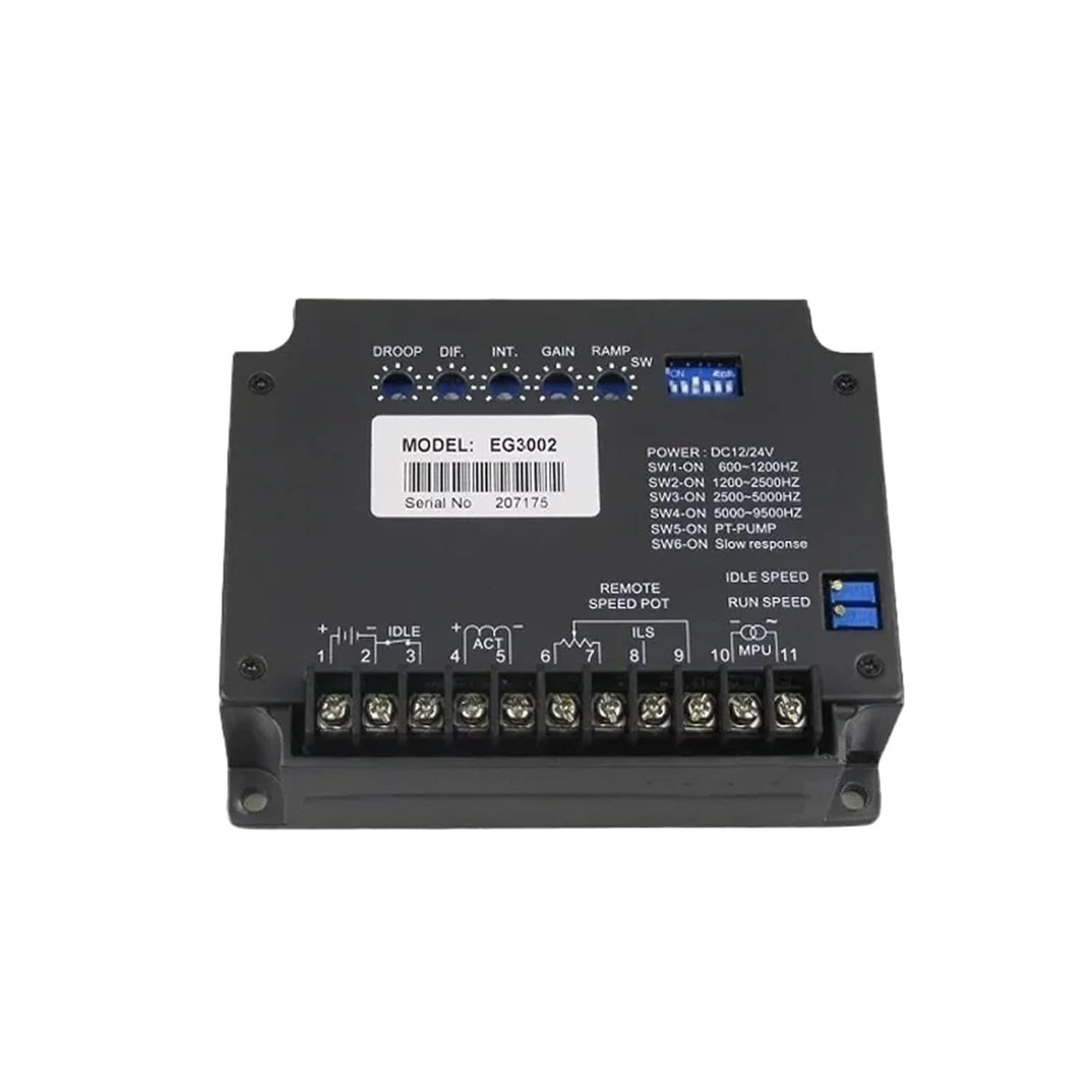 DWFSKZKV Generator Speed Governor EG3002 Universal Engine Automatic Electronic Governor Speed Controller, Black