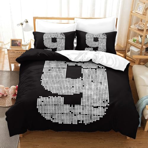 Housse de couette 220x240cm imprimé 3D haut de gamme parure de lit King microfibre soyeuse