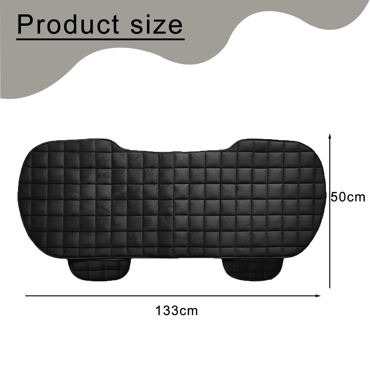 JNNJ Universel De Voiture Banquette Arrière Protection, Coussin Voitures pour Protection Siege Autos, Tapis De Voiture Siège Arrières Couverture en Peluche, Accessoires Automobiles(Noir)