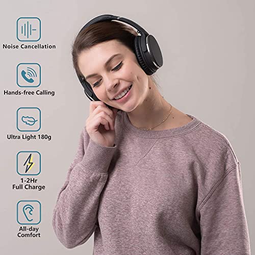 Srhythm Renewed Nc25 Active Noise Cancelling Headphones Bluetooth 5.0, Anc Stereo Headset Over-Ear With Hi-Fi,Mic,50H Playtime,Voice Assistant,Low Latency Game Mode #TOP1