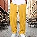 FQZWONG Mens Corduroy Sweatpants Lightweight Hiking Sweat Pants Work Wide Leg Pants Casual Loose Trousers with Pocket（2-Yellow,XX-Large