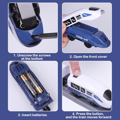 train sets for boys 4-7 battery operated train set with tracksmagnetic connection compatible with thomas brio chuggington gifts for 3 4 5 6 years old city