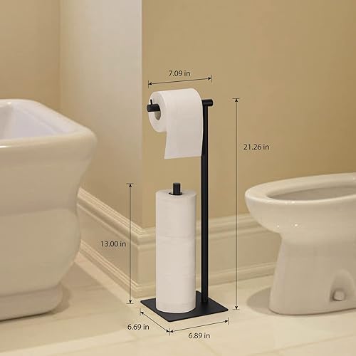 Miniatura 2 de Soporte de papel higiénico negro, para baño, rollo de papel higiénico, soporte de rollo de papel higiénico, dispensador de papel higiénico