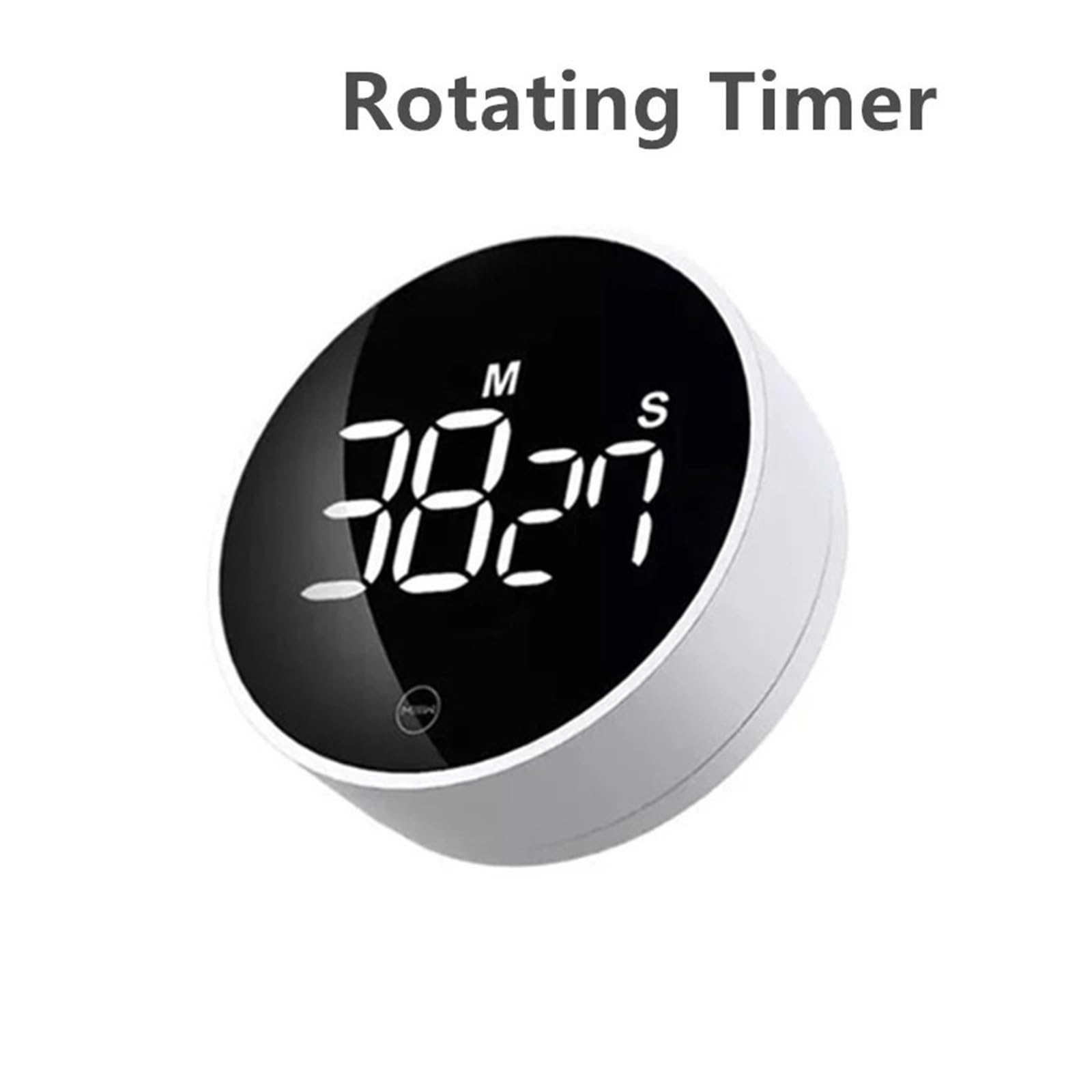 Obrotowy Timer Regulacja Jasności Magnetyczny Cyfrowy Wyświetlacz LED Przenośny Prosty Budzik Do Gotowania W Kuchni łAtwy W UżYciu(2pcs)