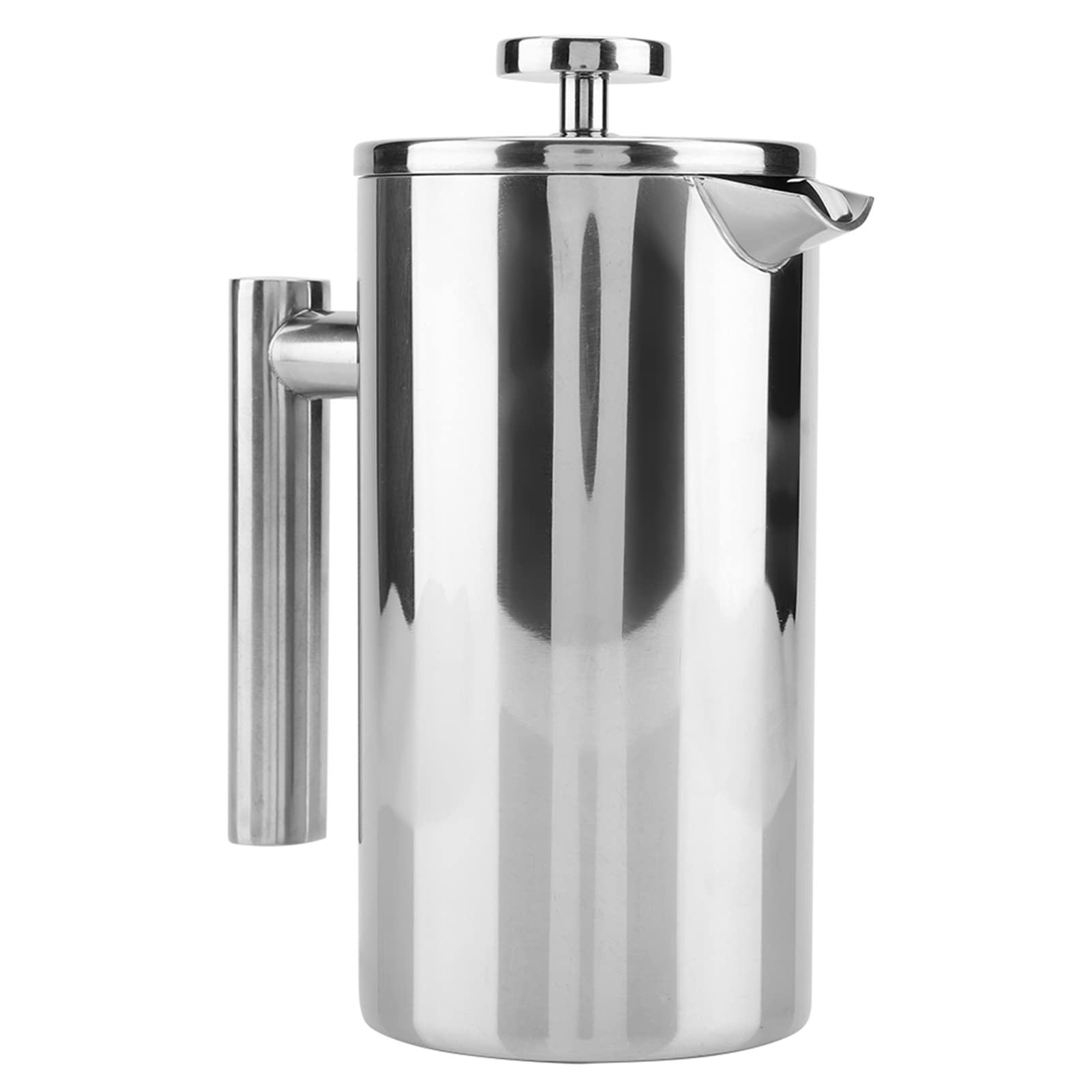 Francuska prasa ze stali nierdzewnej 304 Stal nierdzewna francuska prasa do kawy (800 ml), podwójnie izolowany izolowany stal nierdzewna francuska uderzenie, łatwy czysty (800 ml)