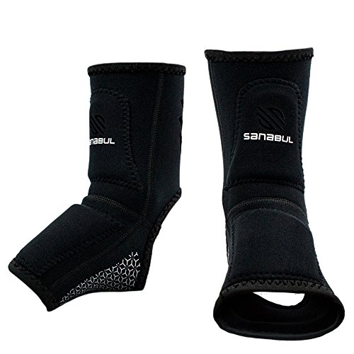 Sanabul Essential Striking Gel Ankle Guard For Mma Muay Thai Kick Boxing (Pair) (Black, L/Xl) #TOP1