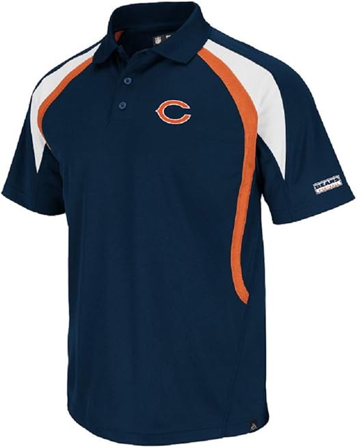 Majestic Athletic NFL Polo Shirt Chicago Bears Football Polo Shirt
