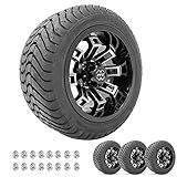 ProFormX Recluse 12' Golf Cart Wheels and Tires Combo Package - Set of Four 215/35-12 Mamba Street...