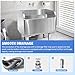 Commercial Floor Mop Sink，Stainless Steel Mop Service Basin，Mop Cleaning Sink，Vertical industrial sewage tank for balconies, laundry rooms, industries, etc（23.6”×16.1”×21.6”)