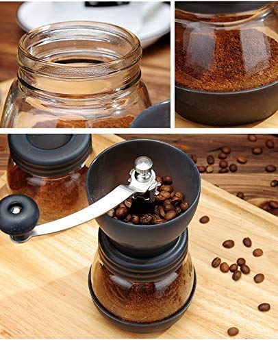 Mekbok Manual Coffee Grinder, Stainless Steel, Fortified Glass, Ceramic Core, Adjustable Grinder, Make Fresh Coffee With The Portable, Durable Coffee #TOP5
