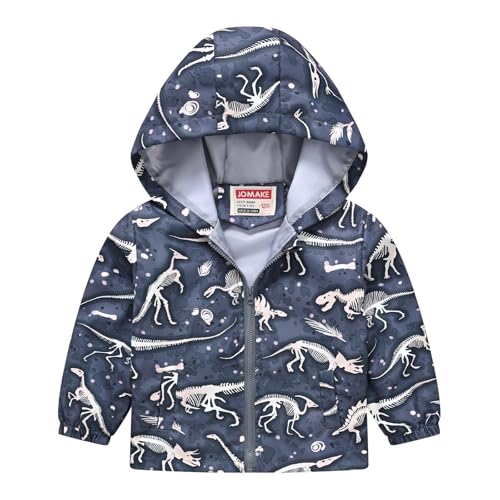 Boys Girls Windbreaker Hooded Jacket Cute Cartoon Printed Rain Jackets Lightweight Casual Outdoor Hiking Graphic Outfits