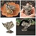 Toddmomy Mini Brass Turkey Ornament Mini Turkey Figurine Small Vintage Turkey Figure Retro Thanksgiving Day Decor for Dashboard Table Bookshelf Fall Decor
