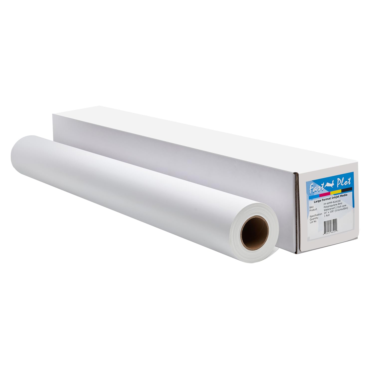 FastPlot Polypropylene Banner 8 mil Waterproof - 24inch x 100ft Roll - 2inch core product thumbnail 4