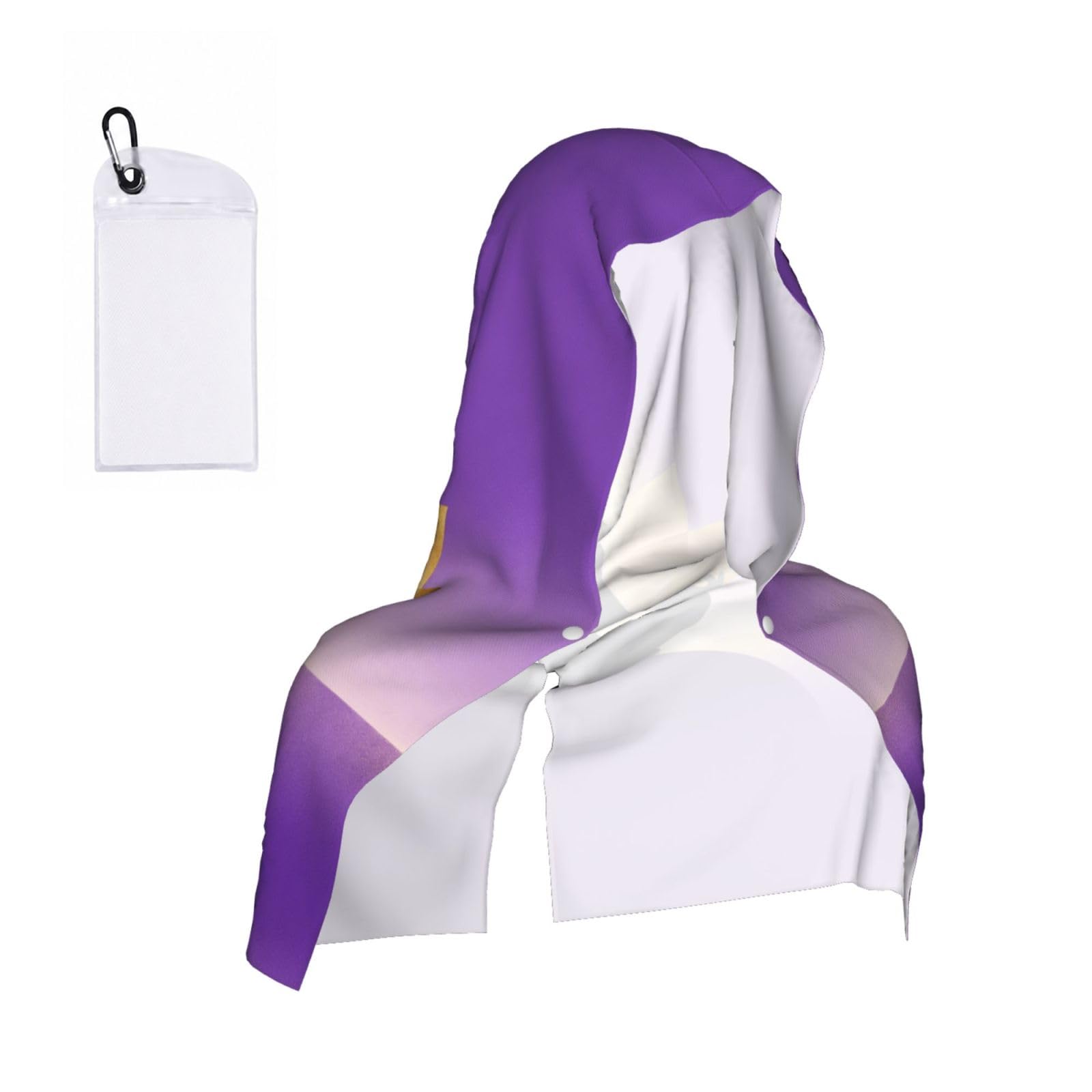 CNTDBU Yoga Lotus Pose Cooling Towel Hooded-Instant Chill Neck Cover for Sports, UV Cooling Rag for Running Gym