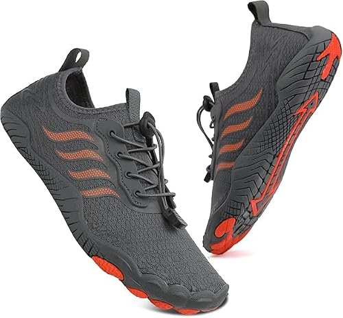 Image of Water Shoes Mens Womens Quick Drying Barefoot Shoes Aqua Swim Beach Shoes for Unisex Pool Boating Surfing Diving Sport Shoes Grey
