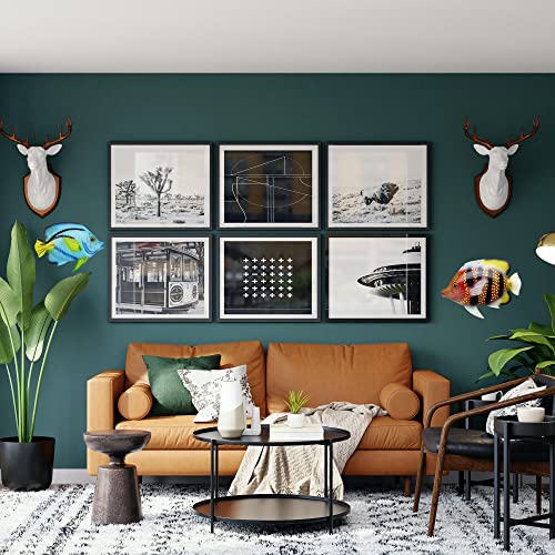 Tropical Fish Wall Decor Black Hanging Wall Art Décor Sculpture Statues Ocean Sea Decorations For Home Nursery Office Garden Patio Fence Bathroom Yard Pool Indoor Outdoor Beach Nautical Theme Fish6 #TOP3