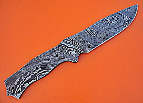 Poshland BB-061 Handmade Damascus Steel 10 Inches Full Tang Skiner Knife - Beautiful Blank Blade