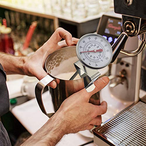 Milk Thermometer For Steaming Milk - Pot Thermometer For Yogurt, Coffee And Cheese Making Supplies With Clip Espresso Machine Accessories Bar Coffee Thermometer For Frothing Milk 165Mm Probe #TOP4