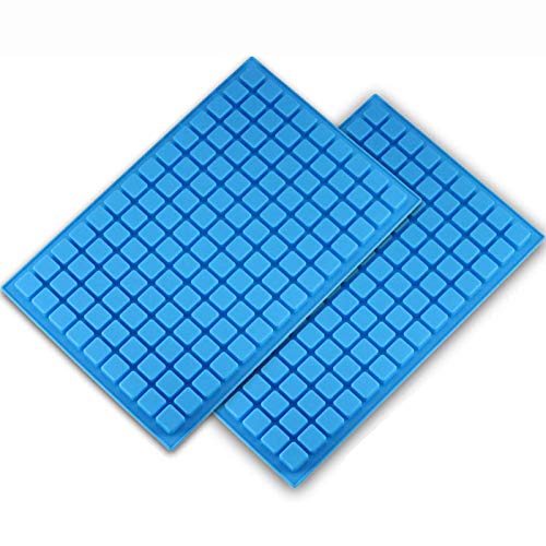 V-fox 2 Pcs/Pack 126 Cavities Mini Square Silicone Mold/Chocolate Candy Mould for Gummy Jelly Truffles Ganache Pralines Caramels, Random Color