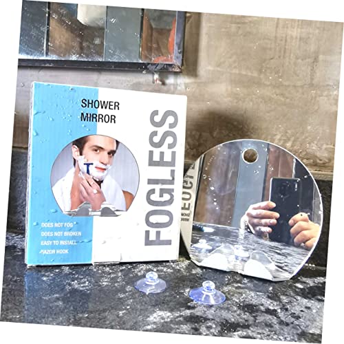 Fomiyes Anti-Drop Mirror Portable Mirror Circle Mirrors Fogless Bathroom Mirror Shatterproof Bathroom Mirror Shower Mirror Travel Mirror Cosmetic Mirror Pocket Mirror Acrylic Travel Razor #TOP3