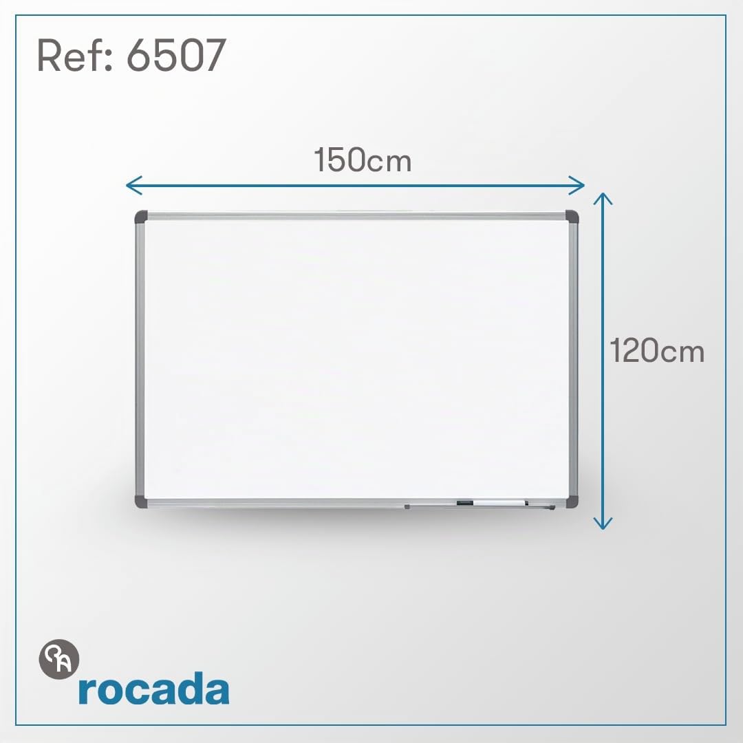 Rocada Pizarra Blanca Magnética 120x150 cm Vitrificada Modelo 6507